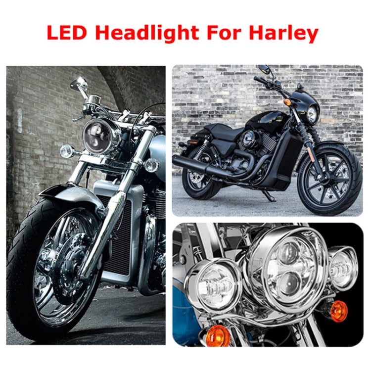 5.75 inch DC12V 6000K-6500K 40W Car LED Headlight for Harley(Black) - Work Lights by PMC Jewellery | Online Shopping South Africa | PMC Jewellery | Buy Now Pay Later Mobicred