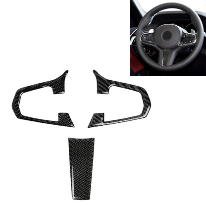 3 in 1 Car Carbon Fiber Solid Color Steering Wheel Button Decorative Sticker for BMW 5 Series G30 X3 G01, Left and Right Drive Universal - Car Interior Mouldings by PMC Jewellery | Online Shopping South Africa | PMC Jewellery | Buy Now Pay Later Mobicred