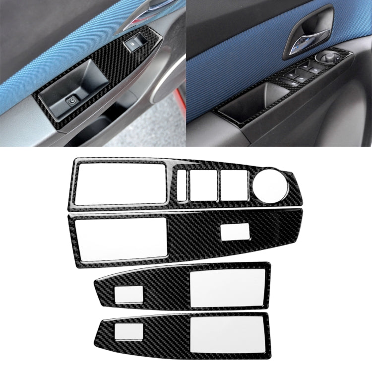 Car Carbon Fiber Window Lift Switch Panel Decorative Sticker for Chevrolet Cruze 2009-2015, Left Drive - Car Interior Mouldings by PMC Jewellery | Online Shopping South Africa | PMC Jewellery | Buy Now Pay Later Mobicred