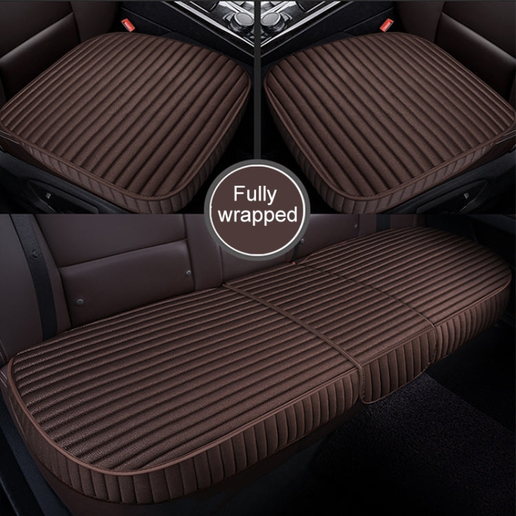 3 in 1 Car Seat Cushion Free Binding All Inclusive Seat Mat Set (Coffee) - Seat Accessories by PMC Jewellery | Online Shopping South Africa | PMC Jewellery | Buy Now Pay Later Mobicred