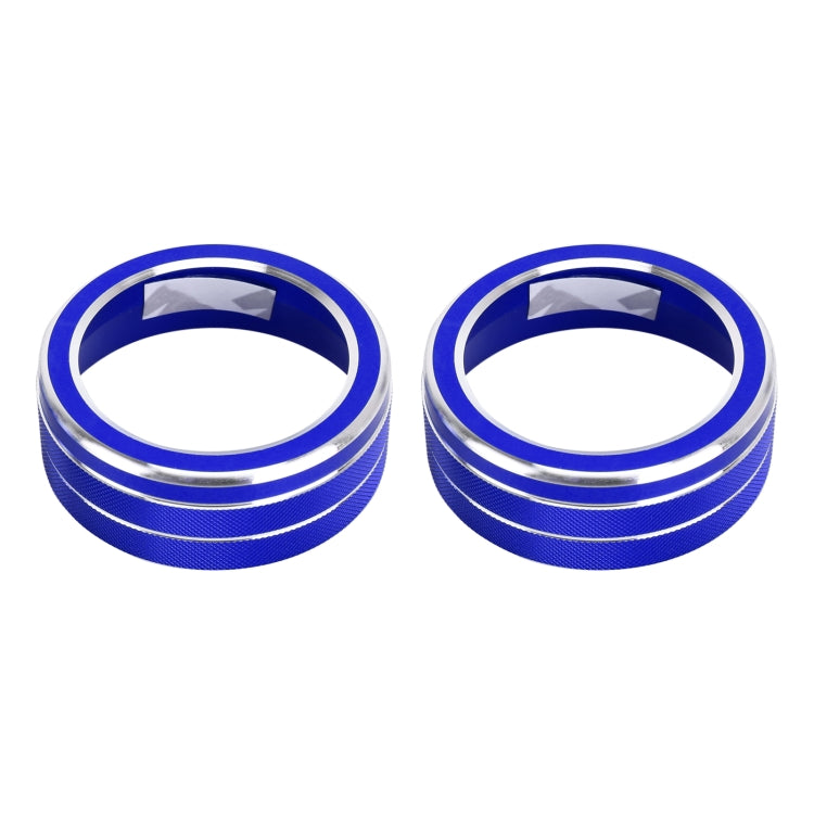 2 PCS Car Aluminum Alloy Air Conditioner Knob Case for Toyota RAV4 / Wildlander (Blue) - Decoration Rings by PMC Jewellery | Online Shopping South Africa | PMC Jewellery | Buy Now Pay Later Mobicred