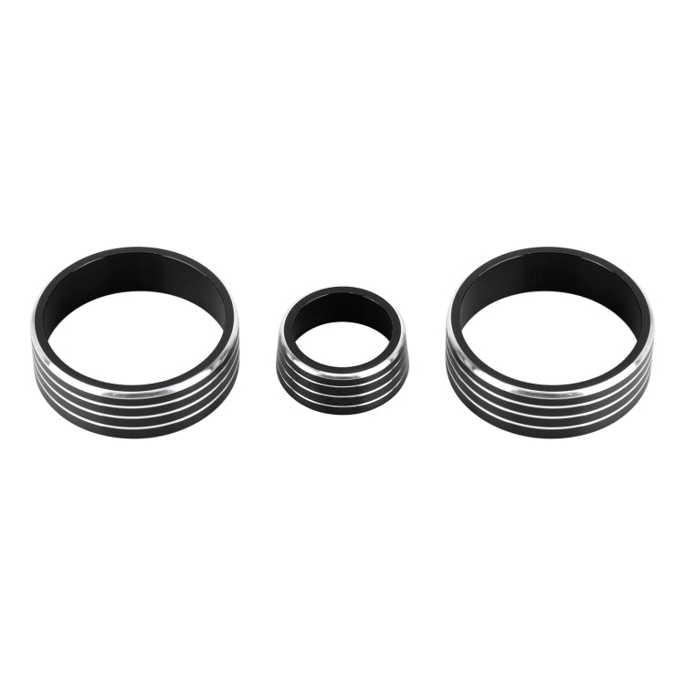 3 PCS Car Aluminum Alloy Air Conditioner Knob Case for Honda VEZEL / XR-V / Fit / GIENIA / City(Black) - Decoration Rings by PMC Jewellery | Online Shopping South Africa | PMC Jewellery | Buy Now Pay Later Mobicred