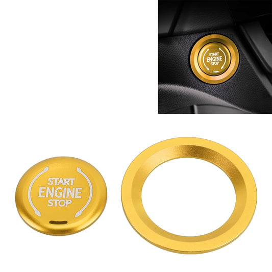 Car Engine Start Key Push Button Ring Trim Metal Sticker Decoration for Cadillac CT5 CT4 XT4 XT6 / Chevrolet Silverado (Gold) - Decoration Rings by PMC Jewellery | Online Shopping South Africa | PMC Jewellery | Buy Now Pay Later Mobicred