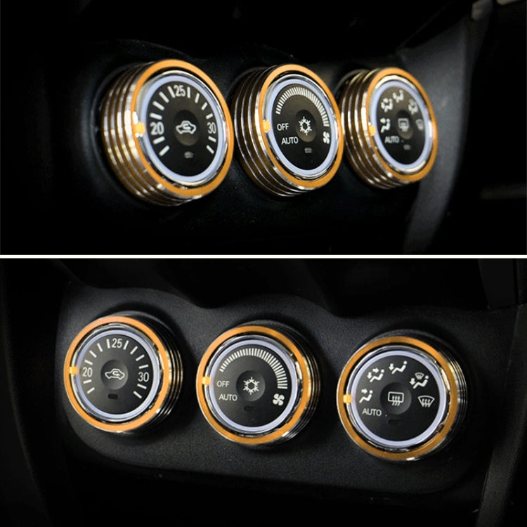Car Metal Air Conditioner Knob Case for Mitsubishi ASX (Gold) - Decoration Rings by PMC TechLife | Online Shopping South Africa | PMC TechLife | Buy Now Pay Later Mobicred