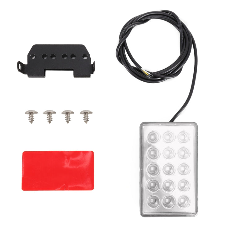 DC12V 1W Car Square Highlight Brake Lights Reversing Light with 15LEDs SMD-3528 (Transparent) - Brake Lights by PMC Jewellery | Online Shopping South Africa | PMC Jewellery | Buy Now Pay Later Mobicred