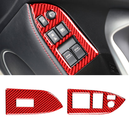 Car Carbon Fiber Window Glass Lifting Panel Decorative Sticker for Subaru BRZ / Toyota 86 2013-2017, Right Drive (Red) - Car Interior Mouldings by PMC Jewellery | Online Shopping South Africa | PMC Jewellery | Buy Now Pay Later Mobicred