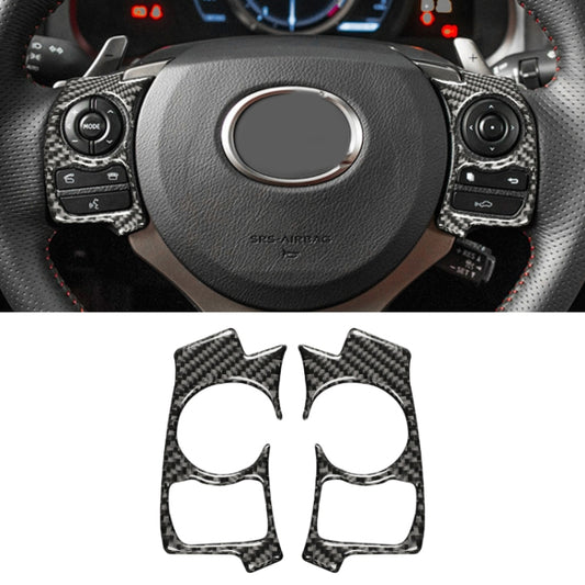 Car Carbon Fiber Steering Wheel Button Decorative Sticker for Lexus IS250 NX200 200t 300h 13-, Left Drive B Style - Car Interior Mouldings by PMC Jewellery | Online Shopping South Africa | PMC Jewellery | Buy Now Pay Later Mobicred