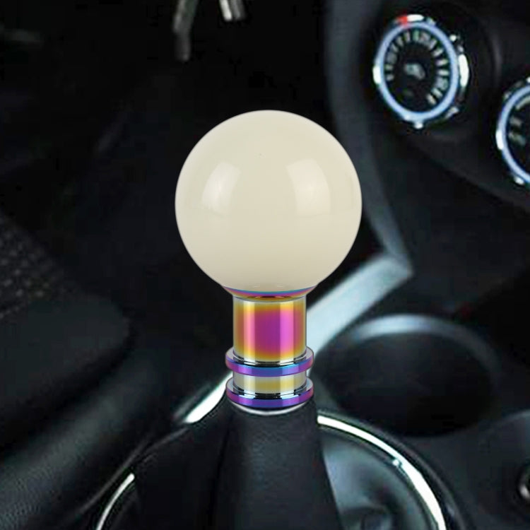 Universal Car Ball Shape Gear Head Gear Shift Knob (Beige) - Shift Knob by PMC TechLife | Online Shopping South Africa | PMC TechLife | Buy Now Pay Later Mobicred