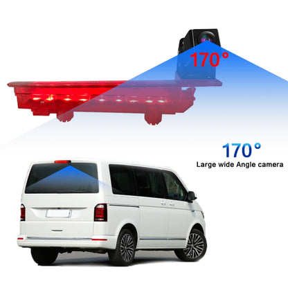 PZ470 Car Waterproof 170 Degree Brake Light View Camera + 7 inch Rearview Monitor for Volkswagen T5 / T6 2010-2017 - Rear View Cameras by PMC Jewellery | Online Shopping South Africa | PMC Jewellery | Buy Now Pay Later Mobicred