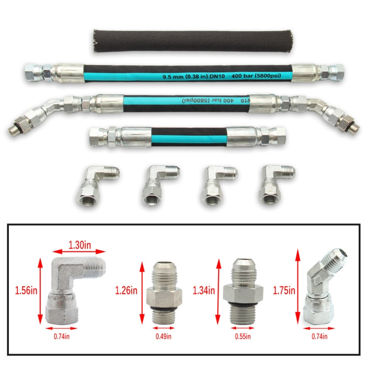 High Pressure Oil Pump (HPOP) Hoses Lines Fittings Set for 1999-2003 Ford Powerstroke Turbo 7.3L - Engine Fittings by PMC Jewellery | Online Shopping South Africa | PMC Jewellery | Buy Now Pay Later Mobicred