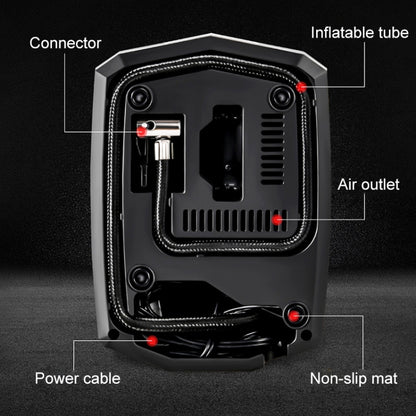 Car 12V Portable Inflatable Cylinder Pedal Pointer Air Pump with Light & Tool Box - Inflatable Pump by PMC Jewellery | Online Shopping South Africa | PMC Jewellery