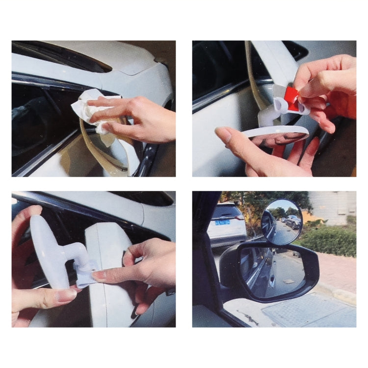 2 PCS Car Medium Size Rearview Mirror Blind Spot Side Assistant Mirror (White) - Convex Mirror & Accessories by PMC TechLife | Online Shopping South Africa | PMC TechLife | Buy Now Pay Later Mobicred