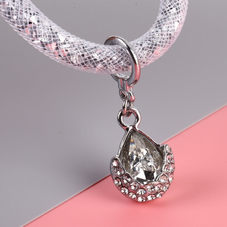 Car Diamond Metal + Plastic Keychain (White) - Key Rings by PMC TechLife | Online Shopping South Africa | PMC TechLife