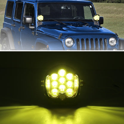 OL-1950Y 5 inch DC12V-30V 5000LM 6500K 50W Car LED Light on Three Sides Headlight for Jeep Wrangler (Gold Light) - Work Lights by PMC Jewellery | Online Shopping South Africa | PMC Jewellery | Buy Now Pay Later Mobicred