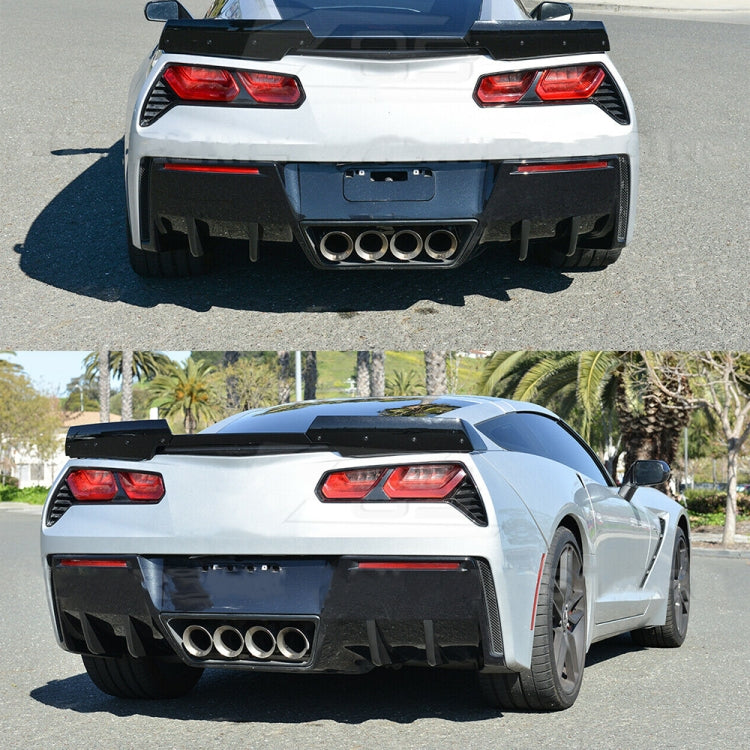 4 PCS Car Modified ABS Rear Wing Side Spoiler Lip for Chevrolet Corvette - Decorative Strip by PMC Jewellery | Online Shopping South Africa | PMC Jewellery | Buy Now Pay Later Mobicred