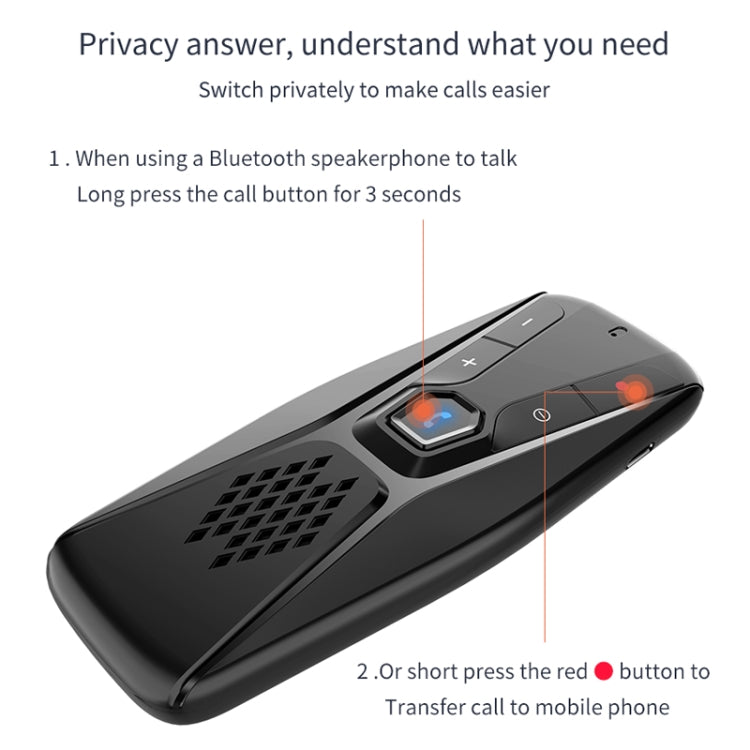 T823 Car Sun Visor Bluetooth Hands-free Call Speaker - free shipping - PMC TechLife - Order now!