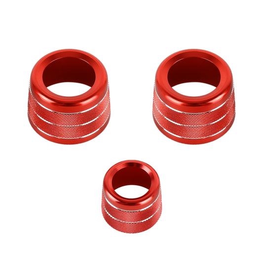 3 PCS / Set Air Conditioning Knob Metal Decorative Ring for BMW X3 / X4 / 5 Series / 7 Series / 6 Series GT (Red) - Decoration Rings by PMC Jewellery | Online Shopping South Africa | PMC Jewellery | Buy Now Pay Later Mobicred