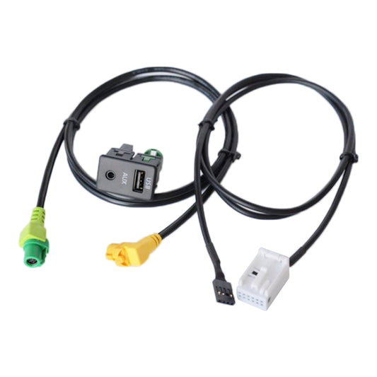 Car AUX USB Switch Holder + Cable Wiring Harness for Volkswagen Magotan / Touran / Polo / Touran RCD510/310+/300+ - DIY Cables by PMC Jewellery | Online Shopping South Africa | PMC Jewellery | Buy Now Pay Later Mobicred