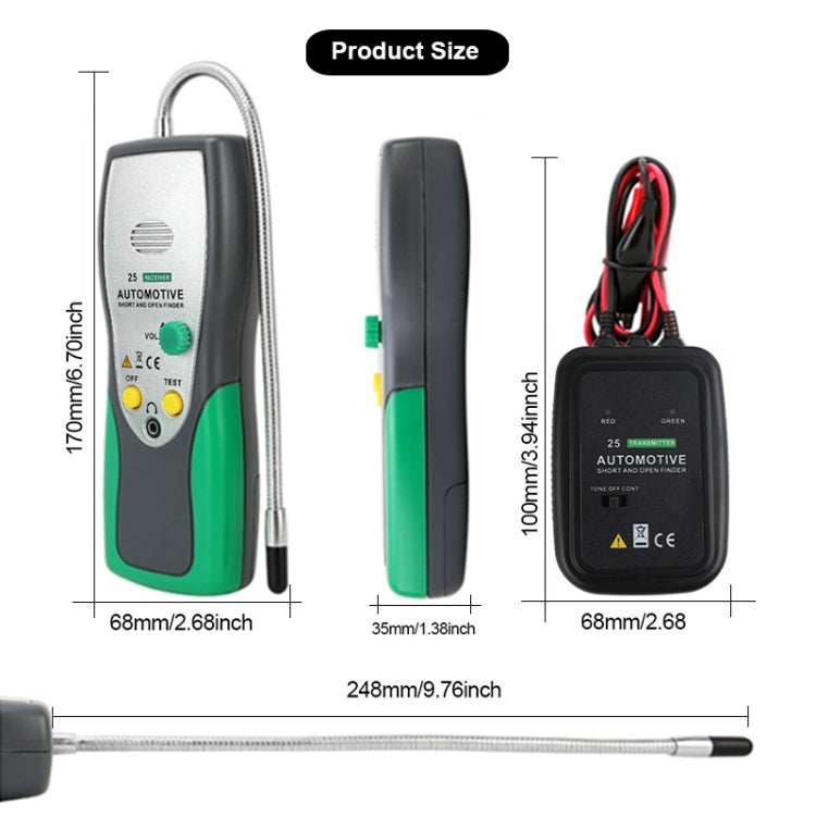 DUOYI DY25 Car Tester Cable Short & Open Circuit Finder Tester Tracer Diagnose Tone Line Finder - Electronic Test by DUOYI | Online Shopping South Africa | PMC Jewellery | Buy Now Pay Later Mobicred