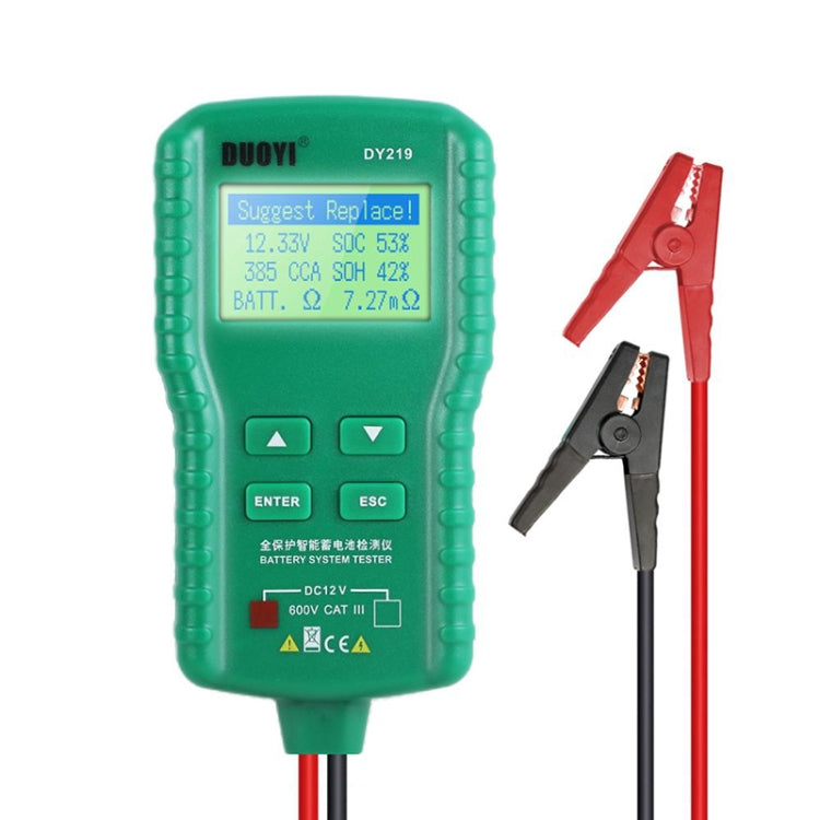 DUOYI DY219 Digital Battery Analyzer Car Fault Diagnostic Device Current and Voltage Detector - free shipping - PMC TechLife - Order now!
