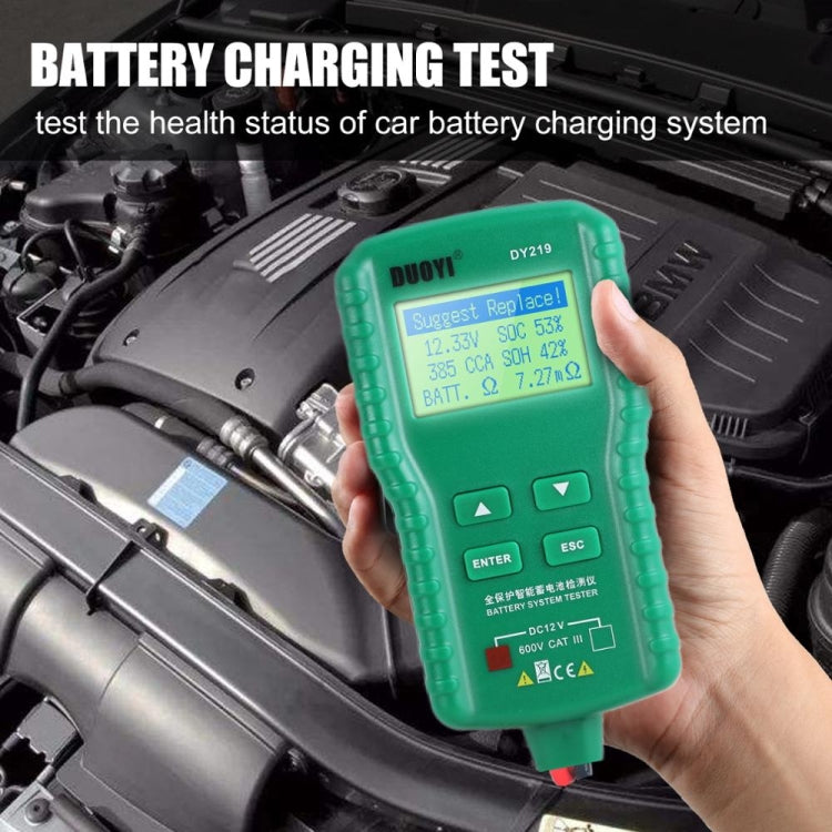 DUOYI DY219 Digital Battery Analyzer Car Fault Diagnostic Device Current and Voltage Detector - Electronic Test by DUOYI | Online Shopping South Africa | PMC Jewellery | Buy Now Pay Later Mobicred