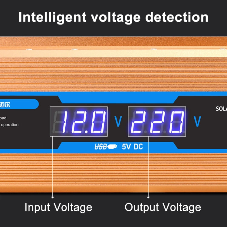 Carmaer Modified Sine Wave 12V to 220V 500W Car Multi-function Double Digital Display Inverter Household Power Converter - Modified Square Wave by PMC TechLife | Online Shopping South Africa | PMC TechLife | Buy Now Pay Later Mobicred