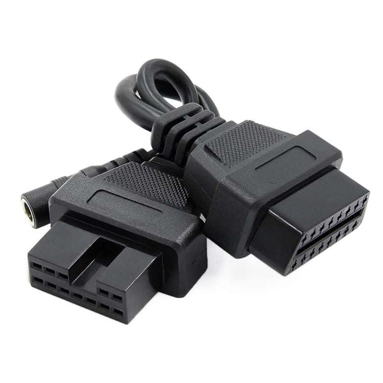 12Pin to 16Pin Car OBD2 Conversion Cable OBDII Diagnostic Adapter Cable for Mitsubishi - Cables & Connectors by PMC TechLife | Online Shopping South Africa | PMC TechLife | Buy Now Pay Later Mobicred