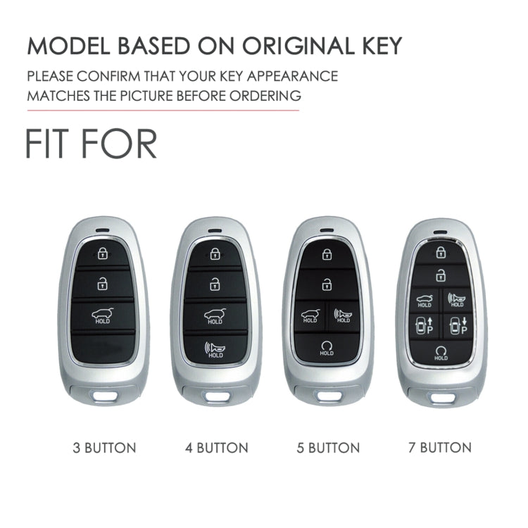 Hallmo Car Cowhide Leather Key Protective Cover Key Case for Hyundai 5-button(Blue) - free shipping - PMC TechLife - Order now!