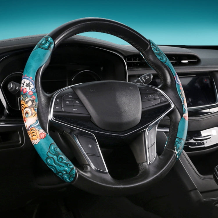 Car Universal China-Chic Relief Steering Wheel Cover (Tiger) - Steering Wheel Accessories by PMC Jewellery | Online Shopping South Africa | PMC Jewellery | Buy Now Pay Later Mobicred