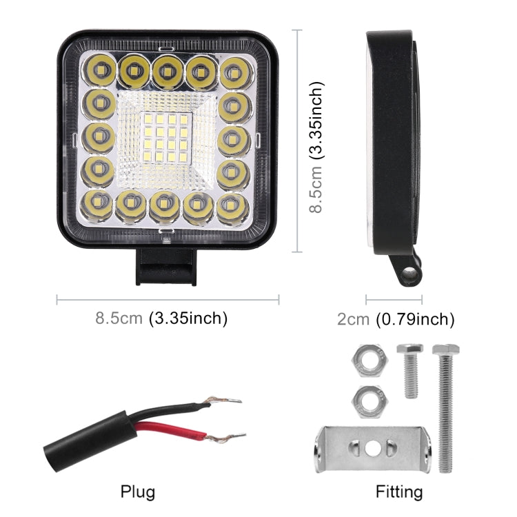 Car Square Work Light with 32LEDs SMD-2835 Lamp Beads - Work Lights by PMC Jewellery | Online Shopping South Africa | PMC Jewellery | Buy Now Pay Later Mobicred