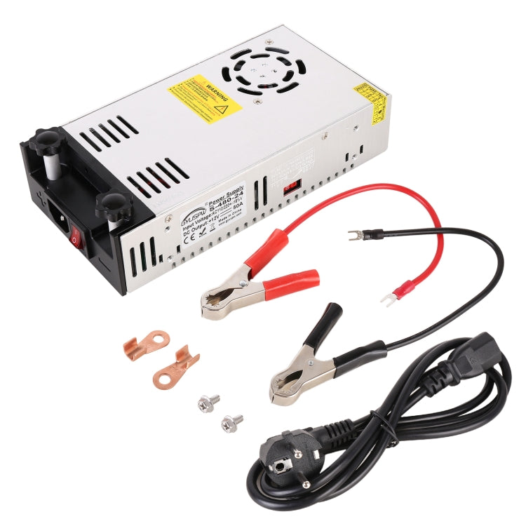 S-480-24 DC24V 480W 20A DIY Regulated DC Switching Power Supply Power Step-down Transformer with Clip, EU Plug - Step-down Transformer by PMC Jewellery | Online Shopping South Africa | PMC Jewellery | Buy Now Pay Later Mobicred