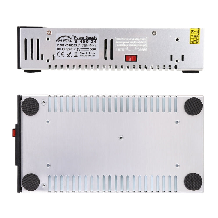 S-480-24 DC24V 480W 20A DIY Regulated DC Switching Power Supply Power Step-down Transformer with Clip, EU Plug - Step-down Transformer by PMC TechLife | Online Shopping South Africa | PMC TechLife | Buy Now Pay Later Mobicred