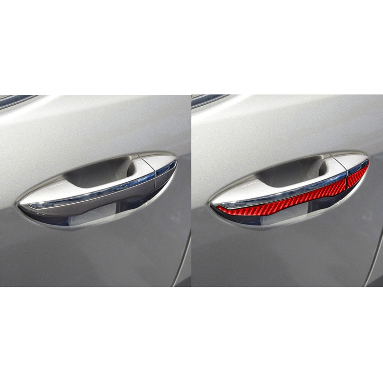 8 PCS / Set Carbon Fiber Car Outer Handle Decorative Sticker for Toyota Corolla 2014-2018,Left and Right Drive Universal(Red) - Decorative Sticker by PMC Jewellery | Online Shopping South Africa | PMC Jewellery | Buy Now Pay Later Mobicred