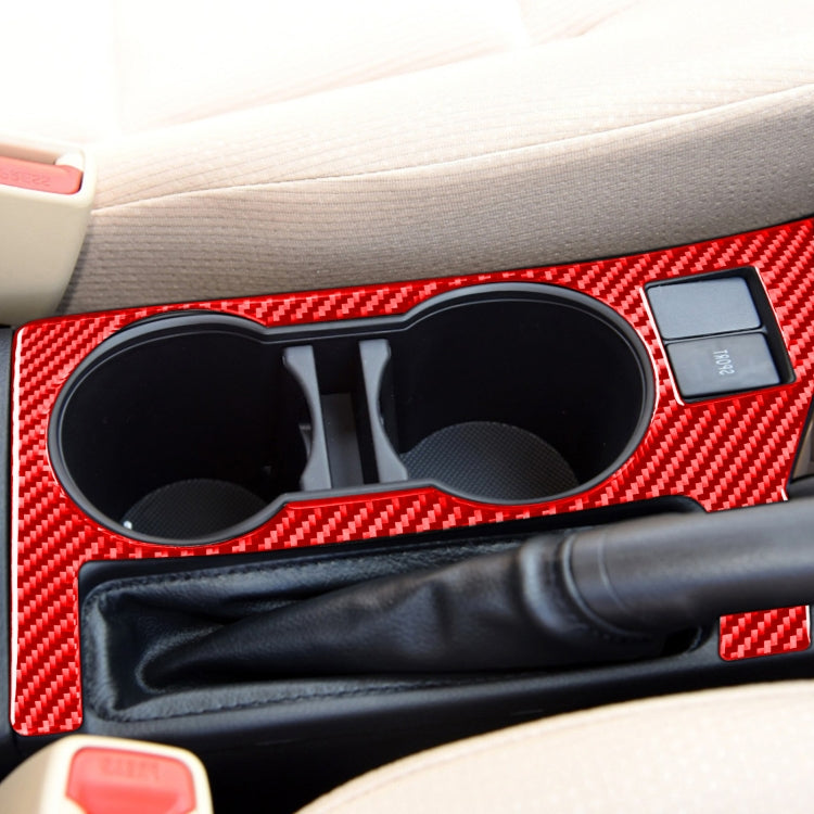 Carbon Fiber Car Cup Holder Panel A Decorative Sticker for Toyota Corolla 2014-2018,Right Drive (Red) - Car Interior Mouldings by PMC Jewellery | Online Shopping South Africa | PMC Jewellery | Buy Now Pay Later Mobicred