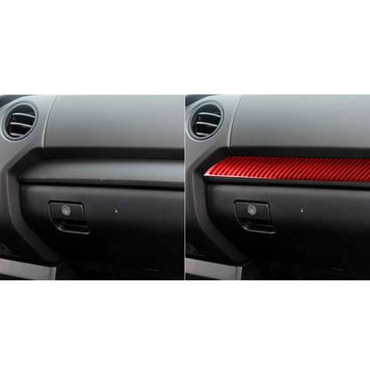 3 PCS / Set Carbon Fiber Car Center Console Strip Decorative Sticker for Toyota Tundra 2014-2018,Left Drive (Red) - Car Interior Mouldings by PMC Jewellery | Online Shopping South Africa | PMC Jewellery | Buy Now Pay Later Mobicred