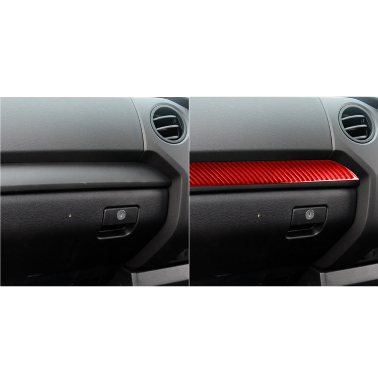 3 PCS / Set Carbon Fiber Car Center Console Strip Decorative Sticker for Toyota Tundra 2014-2018,Right Drive (Red) - Car Interior Mouldings by PMC Jewellery | Online Shopping South Africa | PMC Jewellery | Buy Now Pay Later Mobicred