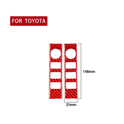 2 PCS / Set Carbon Fiber Car Central Control Volume Switch Decorative Sticker for Toyota Tundra 2014-2018,Left and Right Drive Universal (Red) - Car Interior Mouldings by PMC Jewellery | Online Shopping South Africa | PMC Jewellery | Buy Now Pay Later Mobicred