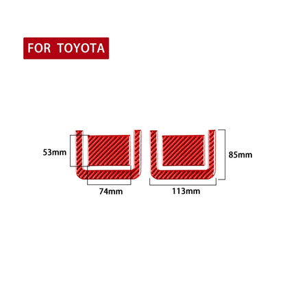 4 PCS / Set Carbon Fiber Car Rear Seat Adjustment Panel Decorative Sticker for Toyota Tundra 2014-2018,Left and Right Drive Universal (Red) - Car Interior Mouldings by PMC Jewellery | Online Shopping South Africa | PMC Jewellery | Buy Now Pay Later Mobicred