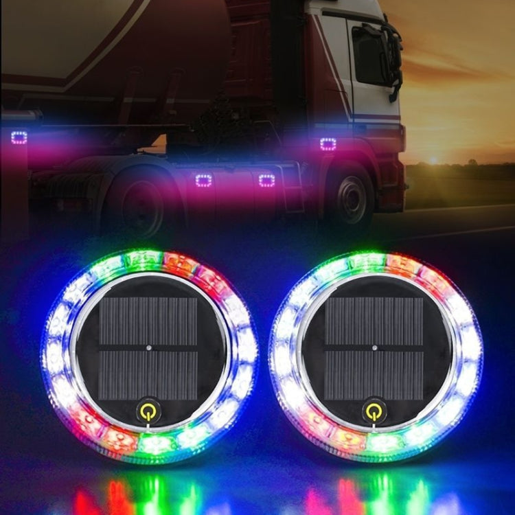 2 PCS Car Touch Light Solar LED Flashing Light - Warning Lights by PMC TechLife | Online Shopping South Africa | PMC TechLife | Buy Now Pay Later Mobicred