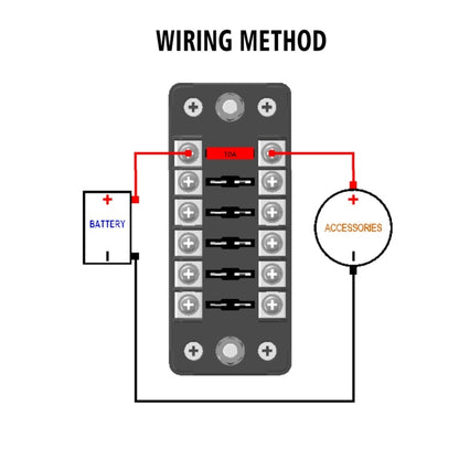 CS-979A1 FB1903 1 In 1 Out 6 Ways No Distinction Positive Negative Fuse Box without Fuse for Auto Car Truck Boat - Fuse by PMC Jewellery | Online Shopping South Africa | PMC Jewellery | Buy Now Pay Later Mobicred