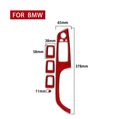 5 PCS Set for BMW 3 Series E90 Carbon Fiber Car Right Driving Lifting Panel Decorative Sticker with Folding, Diameter: 37.8cm(Red) - Car Interior Mouldings by PMC Jewellery | Online Shopping South Africa | PMC Jewellery | Buy Now Pay Later Mobicred