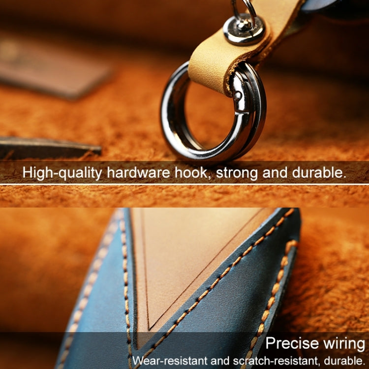 For Toyota Car Cowhide Leather Key Protective Cover Key Case, Two Keys Version(Red) - free shipping - PMC Jewellery - Order now!