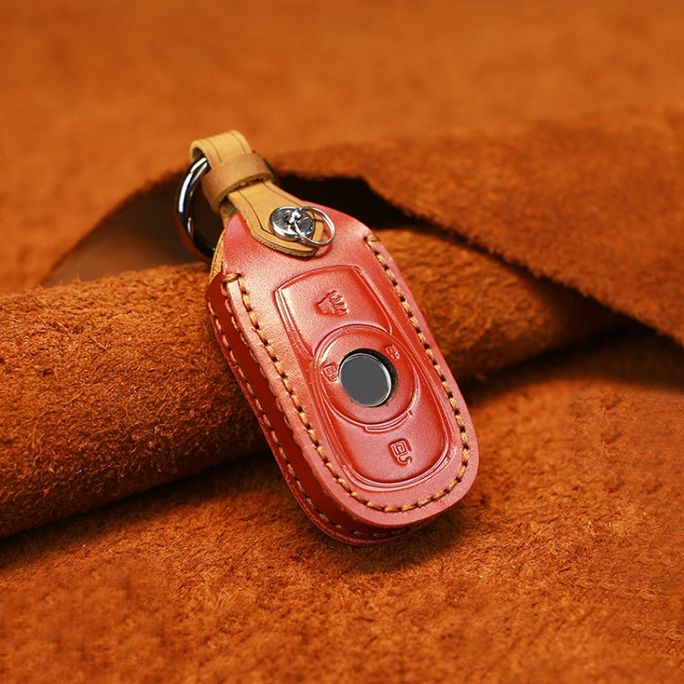 For Buick Car Cowhide Leather Key Protective Cover Key Case, Four Keys Version (Red) - Car Key Cases by PMC TechLife | Online Shopping South Africa | PMC TechLife | Buy Now Pay Later Mobicred