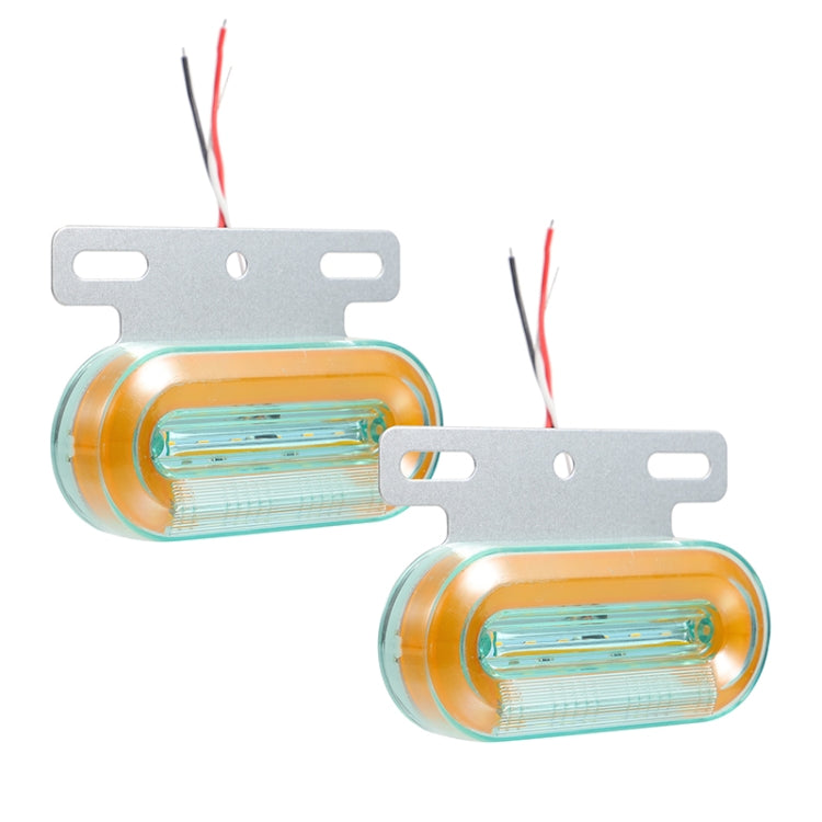 2 PCS 12V 12LED Car Oval Side Lamp(White Light) - Warning Lights by PMC TechLife | Online Shopping South Africa | PMC TechLife | Buy Now Pay Later Mobicred