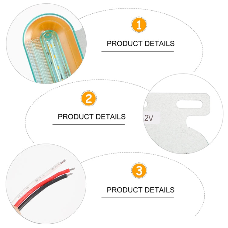 2 PCS 24V 12LED Car Oval Side Lamp (Yellow Light) - Warning Lights by PMC TechLife | Online Shopping South Africa | PMC TechLife | Buy Now Pay Later Mobicred