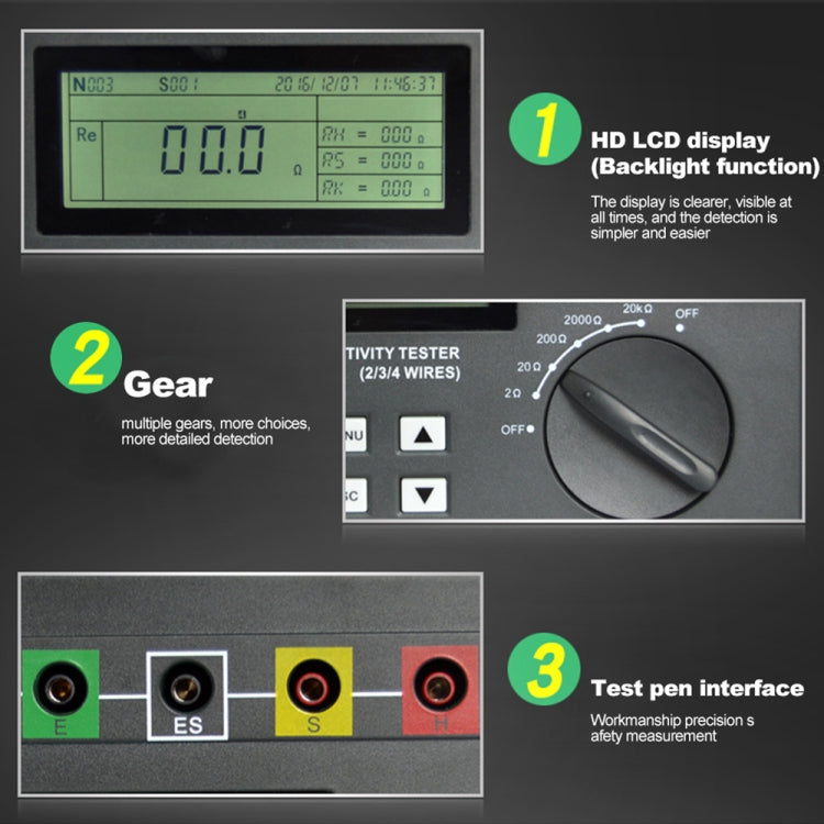 DUOYI DY4300 Higher Accuracy Digital Ground Resistance Tester - free shipping - PMC TechLife - Order now!