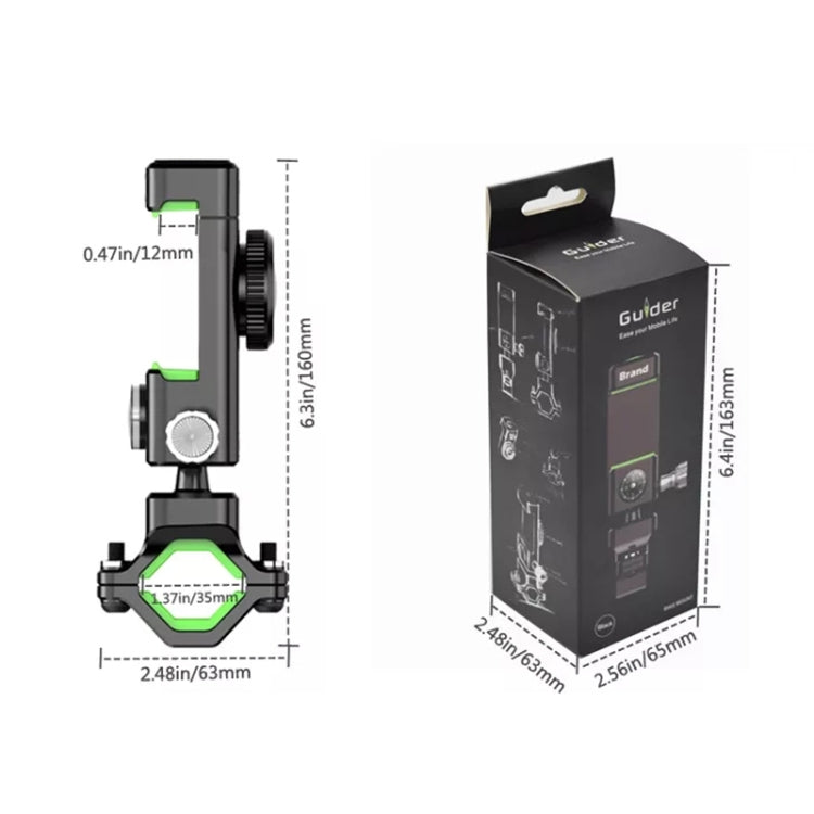 Bicycle / Motorcycle Anti-theft Anti-take Off Mobile Phone Holder with Light (Green) - free shipping - PMC TechLife - Order now!
