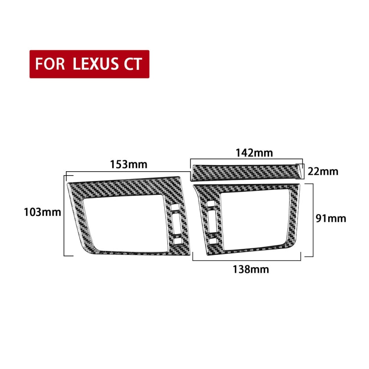 Car Carbon Fiber Left and Right Air Outlet Decorative Sticker for Lexus CT 2011-2017, Right Drive - Car Interior Mouldings by PMC Jewellery | Online Shopping South Africa | PMC Jewellery | Buy Now Pay Later Mobicred