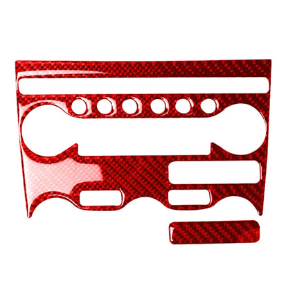 2 in 1 Car Carbon Fiber Air Conditioning Adjustment Panel Decorative Sticker for Nissan 370Z / Z34 2009-, Left and Right Drive Universal (Red) - Car Interior Mouldings by PMC Jewellery | Online Shopping South Africa | PMC Jewellery | Buy Now Pay Later Mobicred