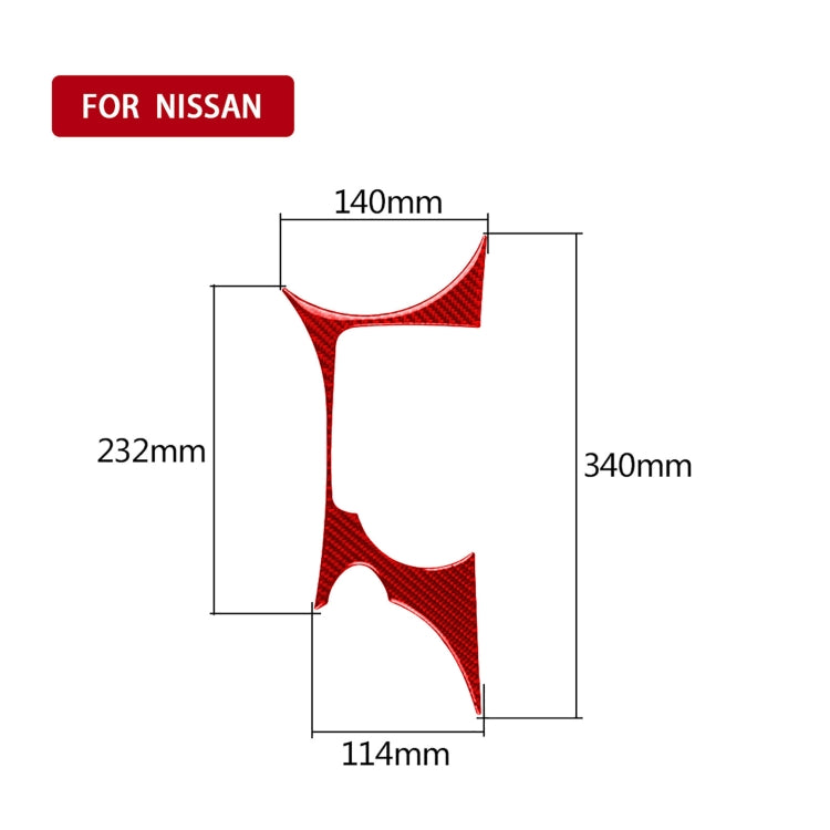 Car Carbon Fiber Water Cup Holder Panel Decorative Sticker for Nissan 370Z / Z34 2009-, Left and Right Drive Universal (Red) - Car Interior Mouldings by PMC Jewellery | Online Shopping South Africa | PMC Jewellery | Buy Now Pay Later Mobicred